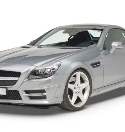 Paupières de phares avants (la paire) pour Mercedes Benz SLK SLC R172 toutes carrosseries (depuis 03/2011) - Fabriqué en ABS glossy (Noir brillant)