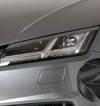 Paupières de phares avants (la paire) pour Audi TT FV / 8S toutes carrosseries (depuis 2014) - Fabriqué en ABS glossy (Noir brillant)
