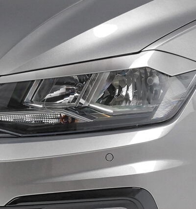 Paupières de phares avants (la paire) pour VW Polo VI 2G toutes carrosseries (depuis 2017) - Fabriqué en ABS (à peindre)