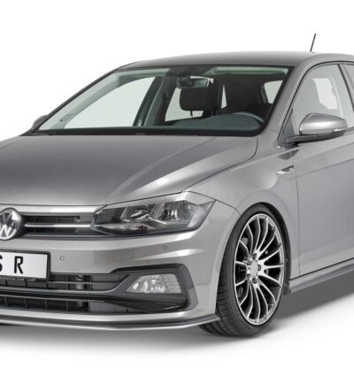 Paupières de phares avants (la paire) pour VW Polo VI 2G toutes carrosseries (depuis 2017) - Fabriqué en ABS glossy (Noir brillant)