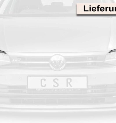 Paupières de phares avants (la paire) pour VW Polo VI 2G toutes carrosseries (depuis 2017) - Fabriqué en ABS glossy (Noir brillant)
