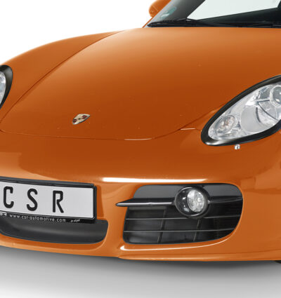 Paupières de phares avants (la paire) pour Porsche Boxster 987 / Cayman 987 facelift (02/2009-2012) - Fabriqué en ABS glossy (Noir brillant)