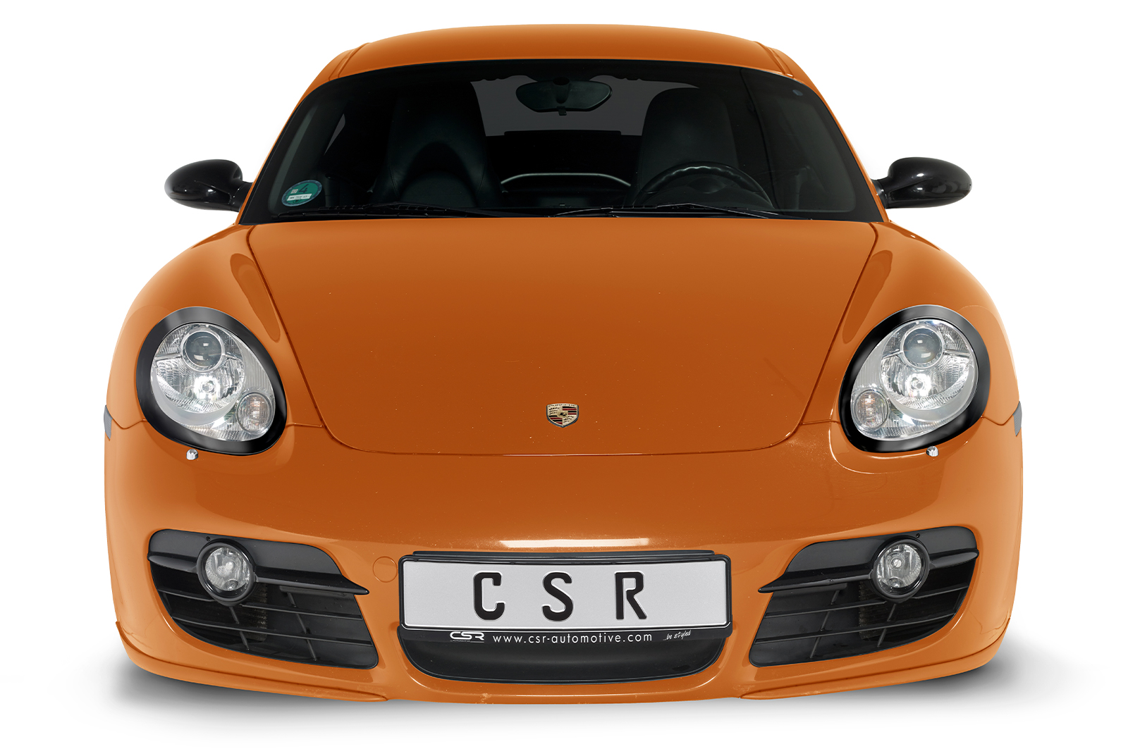 Paupières de phares avants (la paire) pour Porsche Boxster 987 / Cayman 987 facelift (02/2009-2012) - Fabriqué en ABS glossy (Noir brillant)