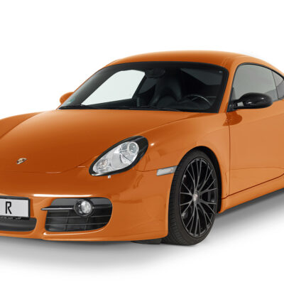 Paupières de phares avants (la paire) pour Porsche Boxster 987 / Cayman 987 facelift (02/2009-2012) - Fabriqué en ABS glossy (Noir brillant)