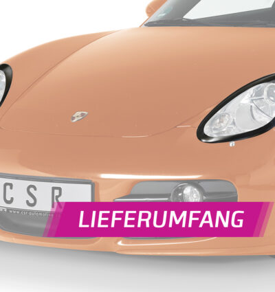 Paupières de phares avants (la paire) pour Porsche Boxster 987 / Cayman 987 facelift (02/2009-2012) - Fabriqué en ABS glossy (Noir brillant)
