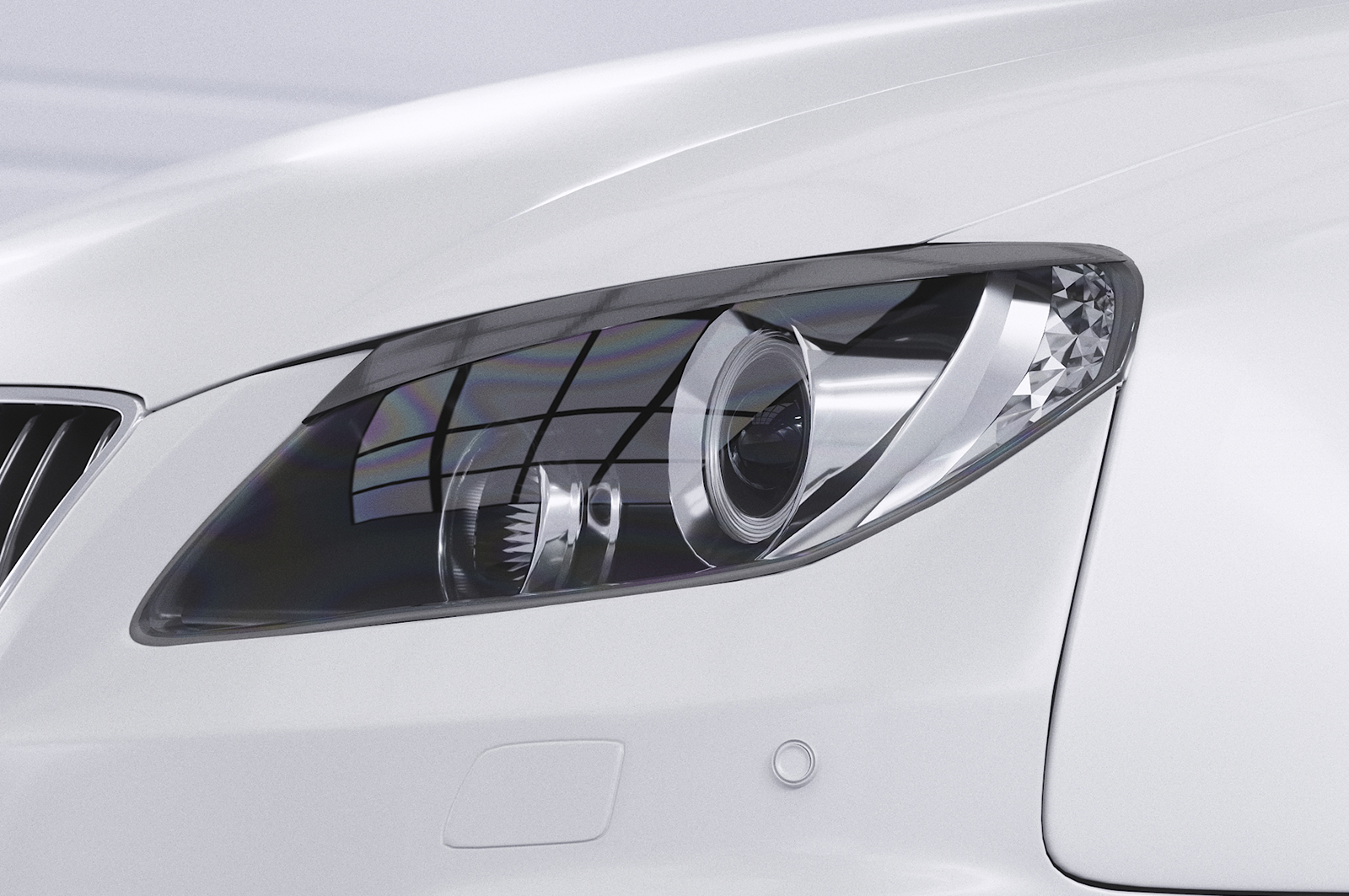 Paupières de phares avants (la paire) pour Seat Exeo 3R toutes carrosseries (2008-2013) - Fabriqué en ABS glossy (Noir brillant)