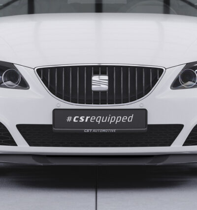 Paupières de phares avants (la paire) pour Seat Exeo 3R toutes carrosseries (2008-2013) - Fabriqué en ABS glossy (Noir brillant)