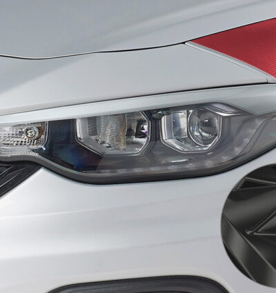 Paupières de phares avants (la paire) pour Fiat Tipo (Typ 356) toutes carrosseries (depuis 2015) - Fabriqué en ABS glossy (Noir brillant)