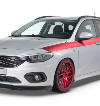 Paupières de phares avants (la paire) pour Fiat Tipo (Typ 356) toutes carrosseries (depuis 2015) - Fabriqué en ABS glossy (Noir brillant)