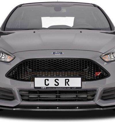 Paupières de phares avants (la paire) pour Ford Focus MK3 facelift (11/2014-2018) - Fabriqué en ABS glossy (Noir brillant)