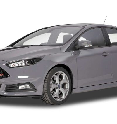 Paupières de phares avants (la paire) pour Ford Focus MK3 facelift (11/2014-2018) - Fabriqué en ABS glossy (Noir brillant)