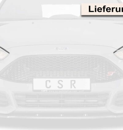 Paupières de phares avants (la paire) pour Ford Focus MK3 facelift (11/2014-2018) - Fabriqué en ABS glossy (Noir brillant)