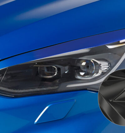 Paupières de phares avants (la paire) pour Ford Focus MK4 toutes carrosseries (depuis 09/2018) - Fabriqué en ABS glossy (Noir brillant)
