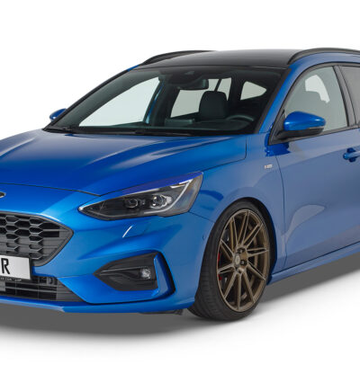 Paupières de phares avants (la paire) pour Ford Focus MK4 toutes carrosseries (depuis 09/2018) - Fabriqué en ABS glossy (Noir brillant)