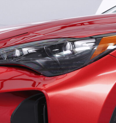 Paupières de phares avants (la paire) pour Kia Stinger toutes carrosseries (depuis 10/2017) - Fabriqué en ABS glossy (Noir brillant)
