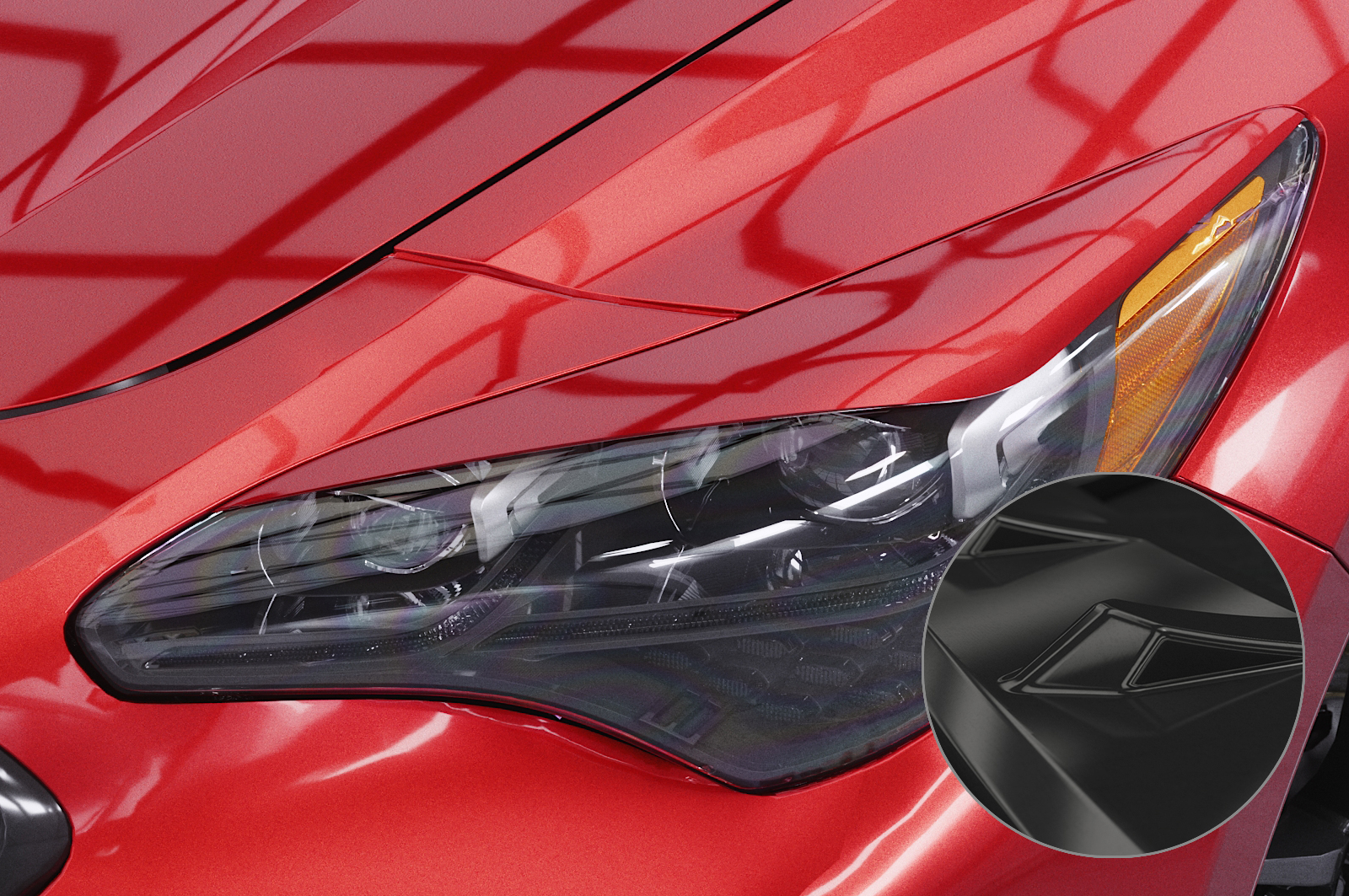 Paupières de phares avants (la paire) pour Kia Stinger toutes carrosseries (depuis 10/2017) - Fabriqué en ABS glossy (Noir brillant)
