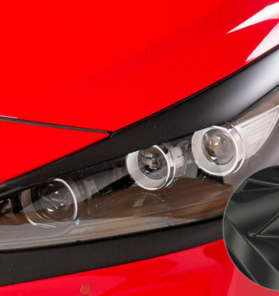Paupières de phares avants (la paire) pour Hyundai I30 PD toutes carrosseries (depuis 01/2017) - Fabriqué en ABS glossy (Noir brillant)