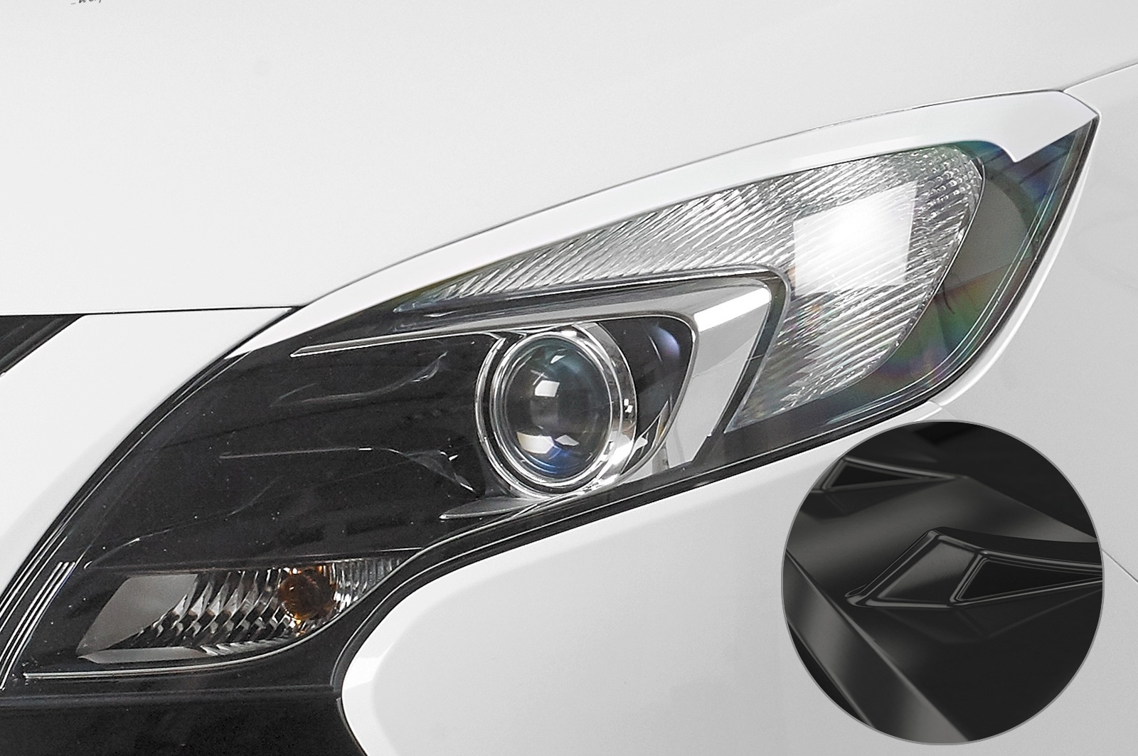 Paupières de phares avants (la paire) pour Opel Zafira Tourer 3. Generation toutes carrosseries (2011-06/2016) - Fabriqué en ABS glossy (Noir brillant)