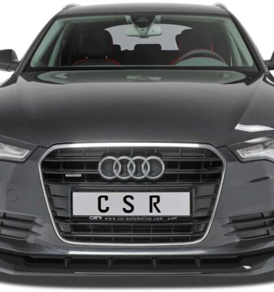 Paupières de phares avants (la paire) pour Audi A6 4G C7 préfacelift (04/2011-10/2014) - Fabriqué en ABS glossy (Noir brillant)