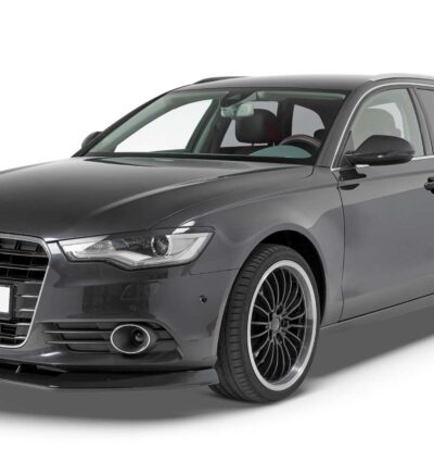 Paupières de phares avants (la paire) pour Audi A6 4G C7 préfacelift (04/2011-10/2014) - Fabriqué en ABS glossy (Noir brillant)