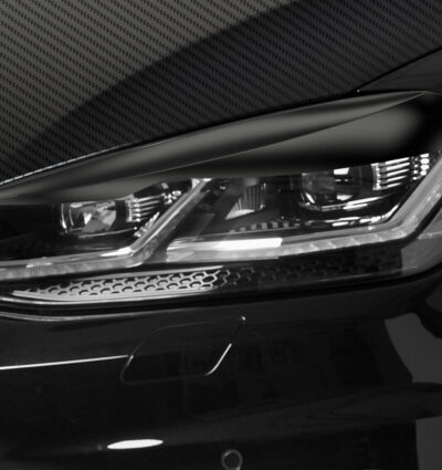 Paupières de phares avants (la paire) pour VW Golf 7 toutes carrosseries (04/2017-2021) - Fabriqué en ABS (à peindre)