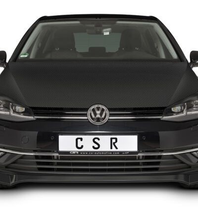 Paupières de phares avants (la paire) pour VW Golf 7 toutes carrosseries (04/2017-2021) - Fabriqué en ABS glossy (Noir brillant)