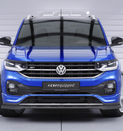 Paupières de phares avants (la paire) pour VW T-Cross toutes carrosseries (depuis 2018) - Fabriqué en ABS glossy (Noir brillant)
