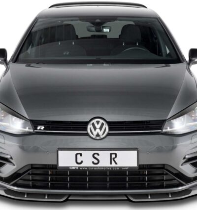 Paupières de phares avants (la paire) pour VW Golf 7 toutes carrosseries (04/2017-2021) - Fabriqué en ABS glossy (Noir brillant)