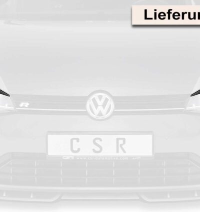 Paupières de phares avants (la paire) pour VW Golf 7 toutes carrosseries (04/2017-2021) - Fabriqué en ABS glossy (Noir brillant)