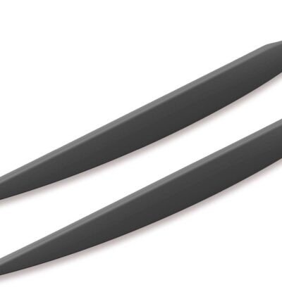 Paupières de phares avants (la paire) pour VW Golf 7 toutes carrosseries (04/2017-2021) - Fabriqué en ABS glossy (Noir brillant)