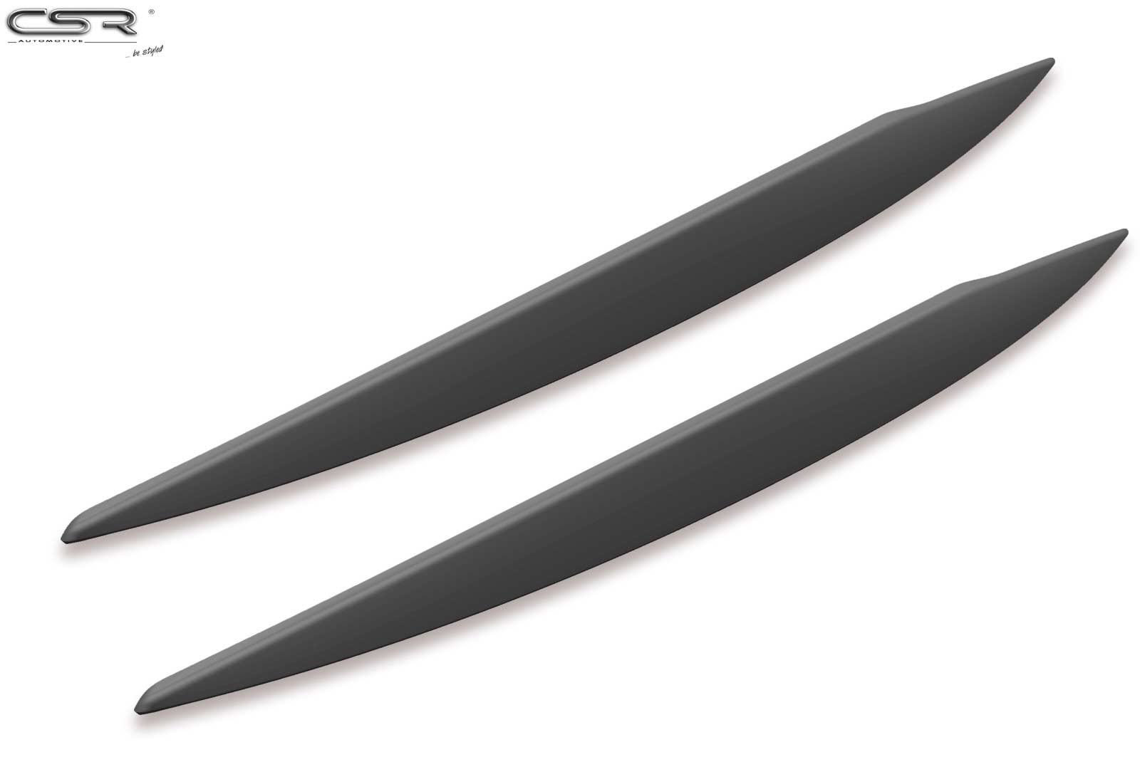 Paupières de phares avants (la paire) pour VW Golf 7 toutes carrosseries (04/2017-2021) - Fabriqué en ABS glossy (Noir brillant)
