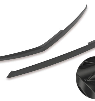 Paupières de phares avants (la paire) pour Renault Megane II toutes carrosseries (2002-2009) - Fabriqué en ABS glossy (Noir brillant)