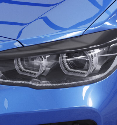 Paupières de phares avants (la paire) pour BMW Série 1 F20 F21 toutes carrosseries (01/2015-06/2019) - Fabriqué en ABS (à peindre)