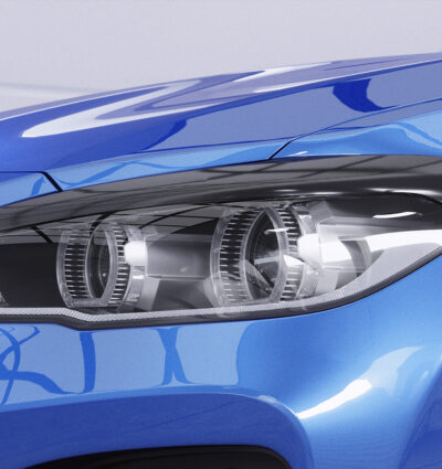 Paupières de phares avants (la paire) pour BMW Série 1 F20 F21 toutes carrosseries (01/2015-06/2019) - Fabriqué en ABS glossy (Noir brillant)