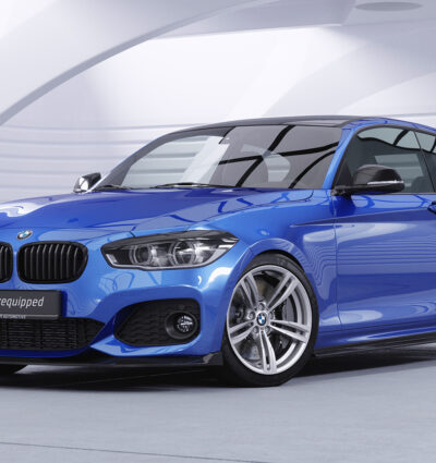 Paupières de phares avants (la paire) pour BMW Série 1 F20 F21 toutes carrosseries (01/2015-06/2019) - Fabriqué en ABS glossy (Noir brillant)
