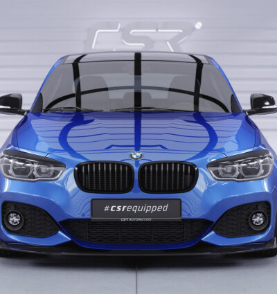 Paupières de phares avants (la paire) pour BMW Série 1 F20 F21 toutes carrosseries (01/2015-06/2019) - Fabriqué en ABS glossy (Noir brillant)