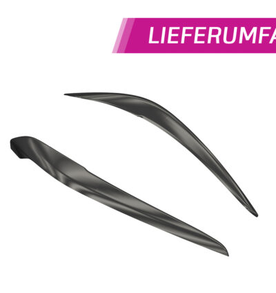 Paupières de phares avants (la paire) pour BMW Série 1 F20 F21 toutes carrosseries (01/2015-06/2019) - Fabriqué en ABS glossy (Noir brillant)