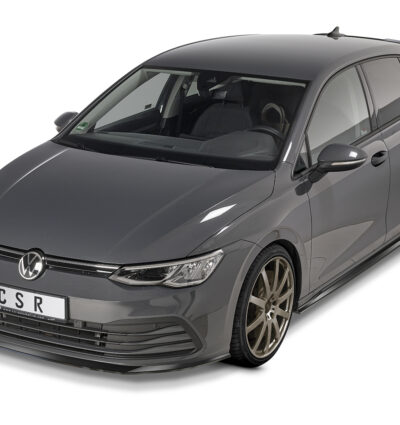 Paupières de phares avants (la paire) pour VW Golf 8 (CD) toutes carrosseries (depuis 12/2019) - Fabriqué en ABS glossy (Noir brillant)