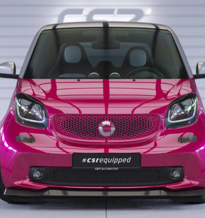 Paupières de phares avants (la paire) pour Smart Fortwo 453 / EQ Fortwo uniquement pour les phares à LED (depuis 2019) - Fabriqué en ABS glossy (Noir brillant)