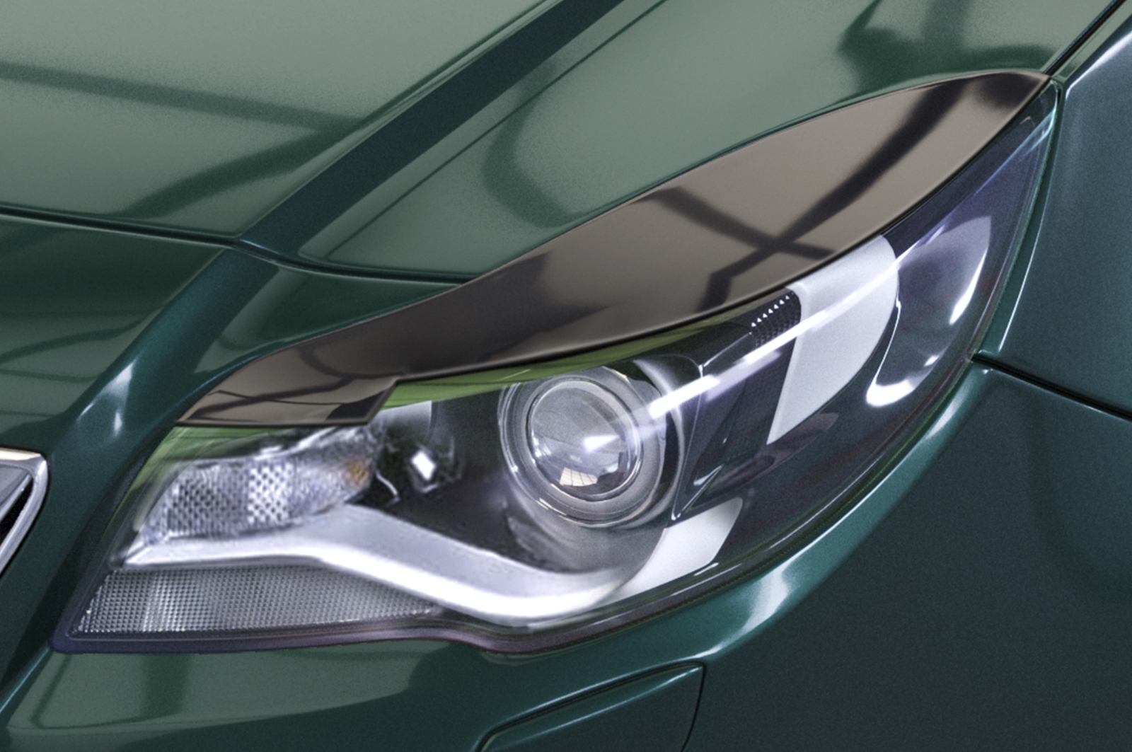 Paupières de phares avants (la paire) pour Opel Insignia A toutes carrosseries (facelift) (06/2013-2017) - Fabriqué en ABS (à peindre)