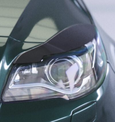 Paupières de phares avants (la paire) pour Opel Insignia A toutes carrosseries (facelift) (06/2013-2017) - Fabriqué en ABS glossy (Noir brillant)