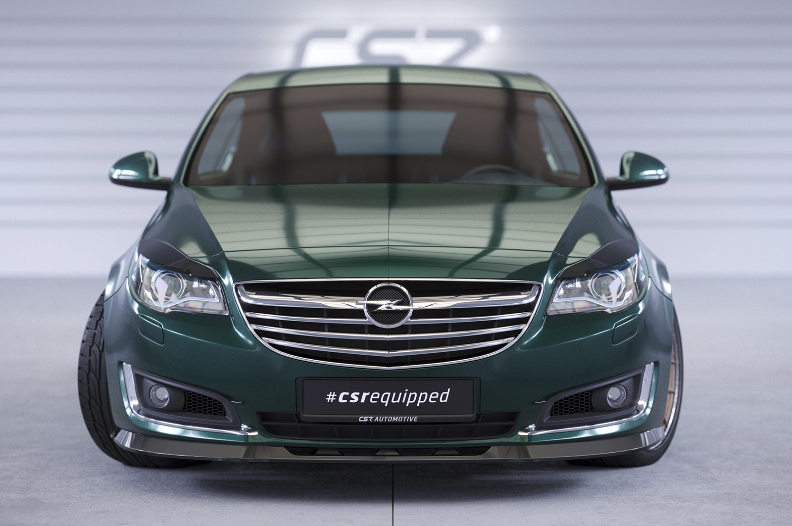 Paupières de phares avants (la paire) pour Opel Insignia A toutes carrosseries (facelift) (06/2013-2017) - Fabriqué en ABS glossy (Noir brillant)