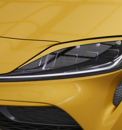 Paupières de phares avants (la paire) pour Toyota GR Supra (A90) toutes carrosseries (depuis 2019) - Fabriqué en ABS glossy (Noir brillant)
