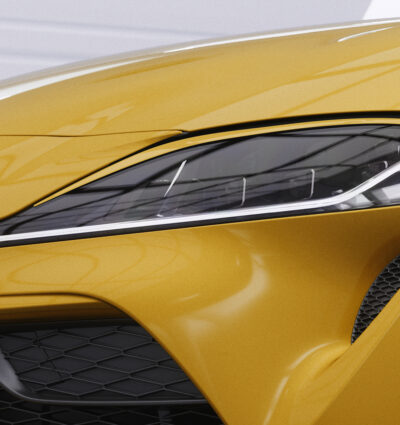Paupières de phares avants (la paire) pour Toyota GR Supra (A90) toutes carrosseries (depuis 2019) - Fabriqué en ABS glossy (Noir brillant)