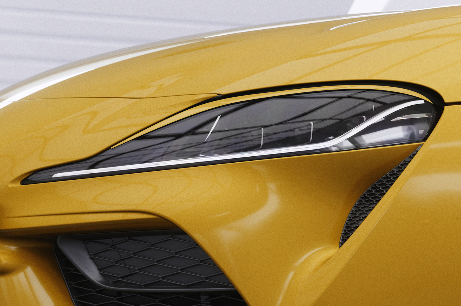 Paupières de phares avants (la paire) pour Toyota GR Supra (A90) toutes carrosseries (depuis 2019) - Fabriqué en ABS glossy (Noir brillant)