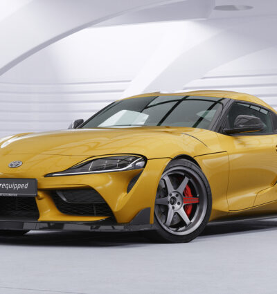 Paupières de phares avants (la paire) pour Toyota GR Supra (A90) toutes carrosseries (depuis 2019) - Fabriqué en ABS glossy (Noir brillant)