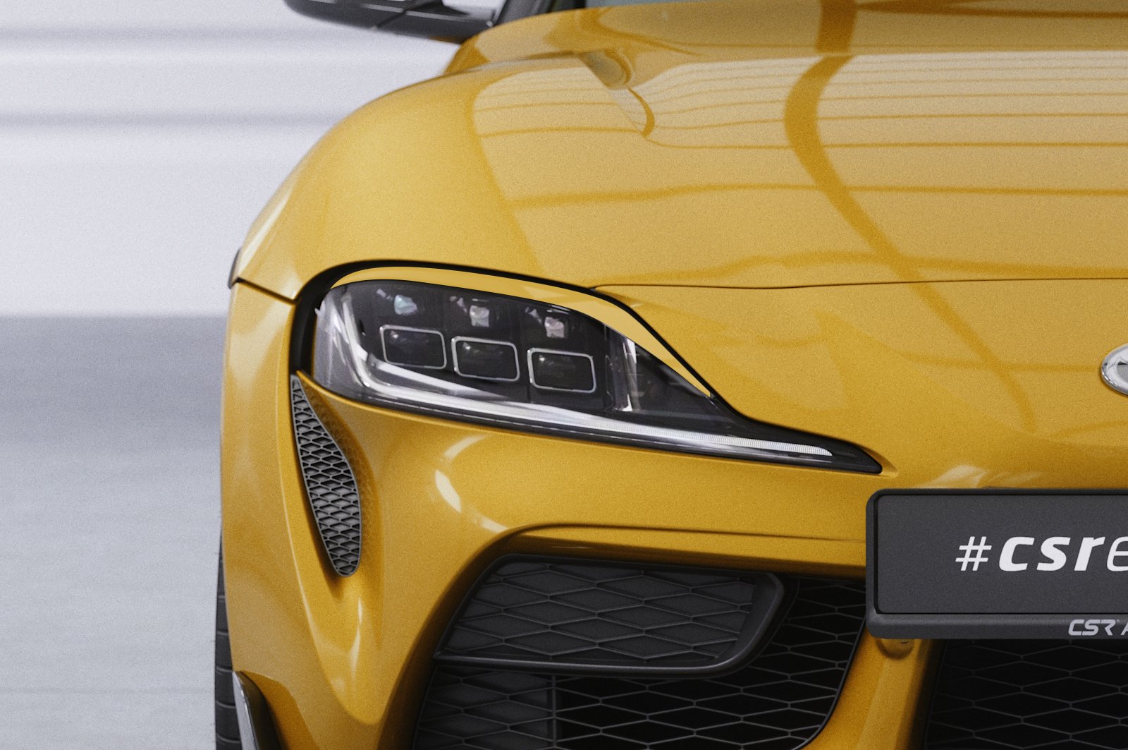 Paupières de phares avants (la paire) pour Toyota GR Supra (A90) toutes carrosseries (depuis 2019) - Fabriqué en ABS glossy (Noir brillant)