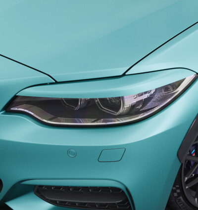 Paupières de phares avants (la paire) pour BMW Série 2 F22 / F23 / F87 toutes carrosseries (11/2013-07/2021) - Fabriqué en ABS (à peindre)