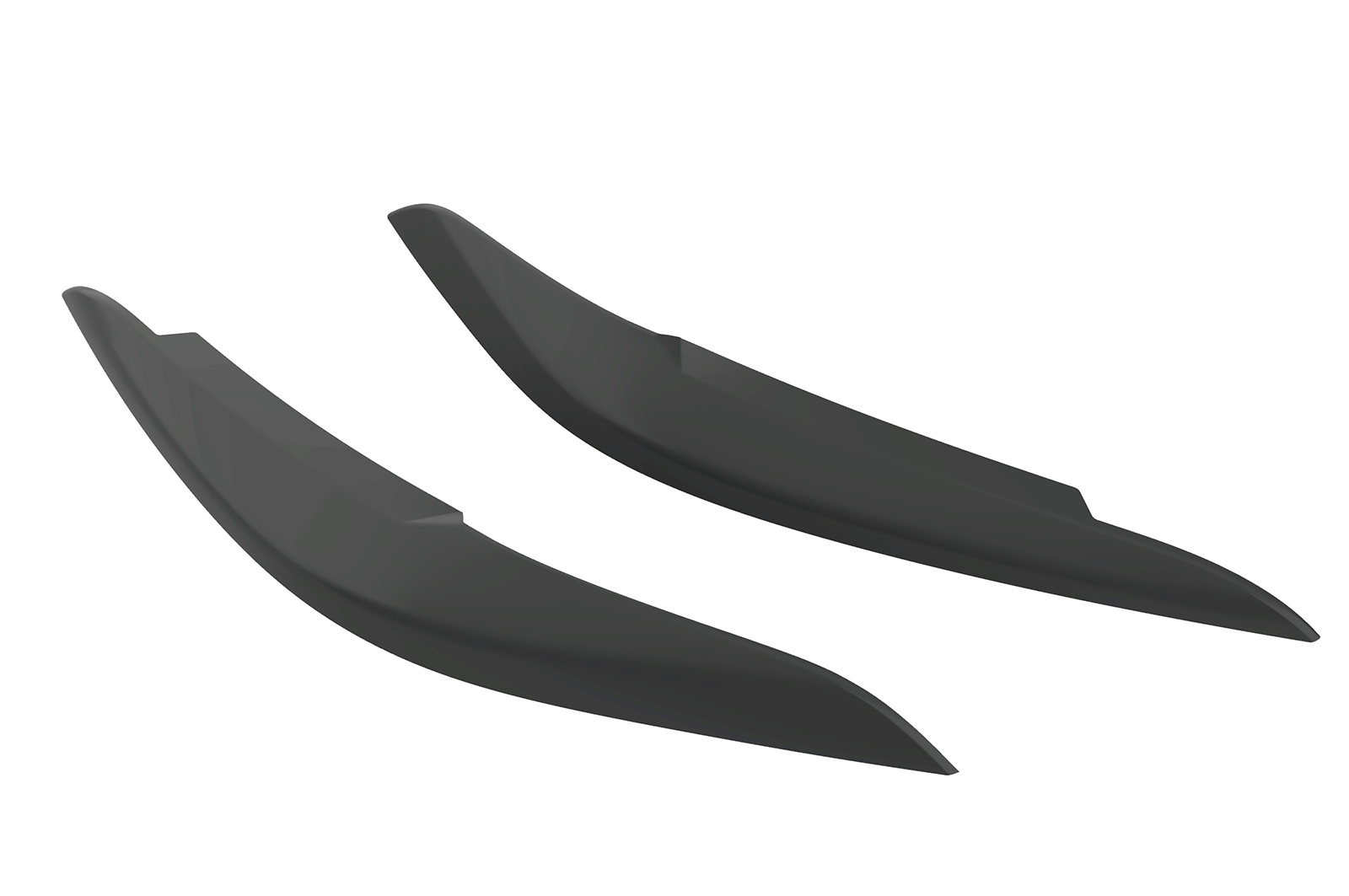 Paupières de phares avants (la paire) pour BMW Série 2 F22 / F23 / F87 toutes carrosseries (11/2013-07/2021) - Fabriqué en ABS glossy (Noir brillant)