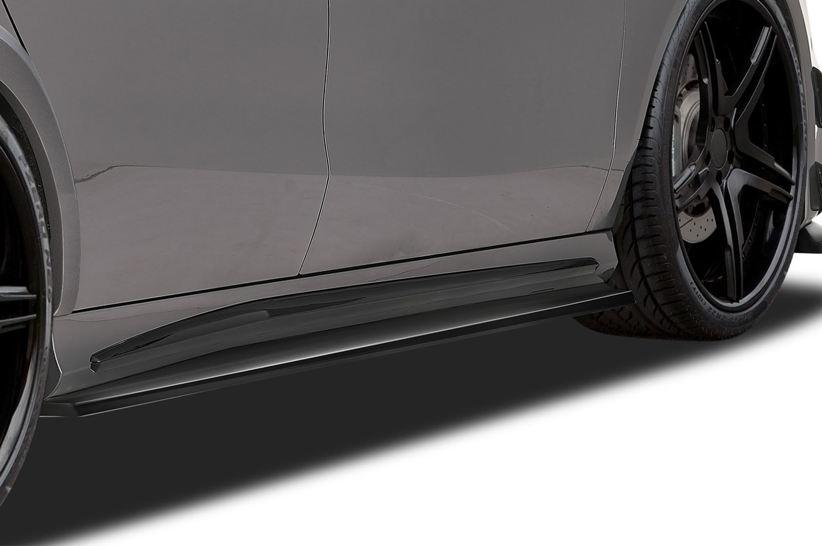 Bas de caisse (la paire) pour Mercedes Benz Classe A (W176) AMG / AMG-Line et AMG Sport (depuis 01/2013) - Fabriqué en ABS (6 finitions au choix)